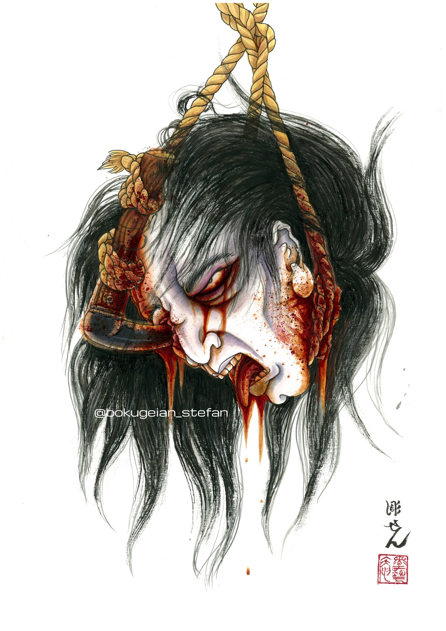 Limited Edition Horisen Namakubi Print.