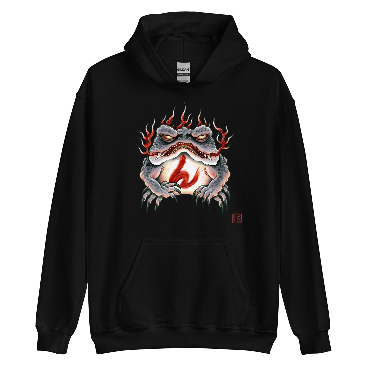 “Fight till you die” - Gaman Toad Unisex Hoodie (front)